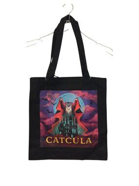 Paper Source CATCULA TOTE BAG Halloween Vampire Cat Bats Black